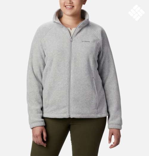 Women's Columbia Benton Springs Full Zip Jackets Light Grey | Plus Size CA-L16L8